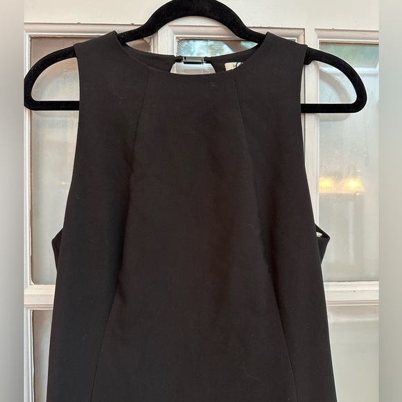 Halston Heritage Black Black Crepe Cut Cocktail Party Dress Size 4 Small S NWOT - Picture 5 of 15